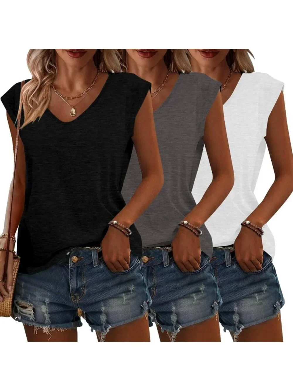 Cozy Ribbed Pajama Set for Women - Crop Top & Shorts, Button Lounge Sleepwear